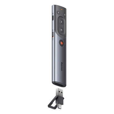 Baseus Orange Dot AI Wireless Presenter – Red Laser & Rechargeable