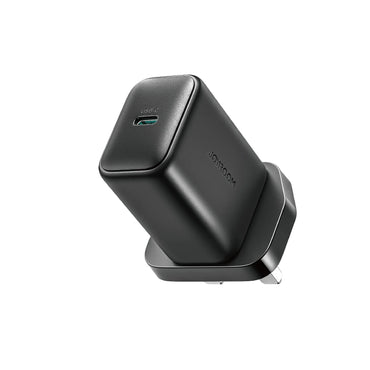 شاحن سريع Joyroom بقوة 25 وات مع كابل USB-C إلى C (1 متر) - قابس المملكة المتحدة، أسود (JR-TCF23)