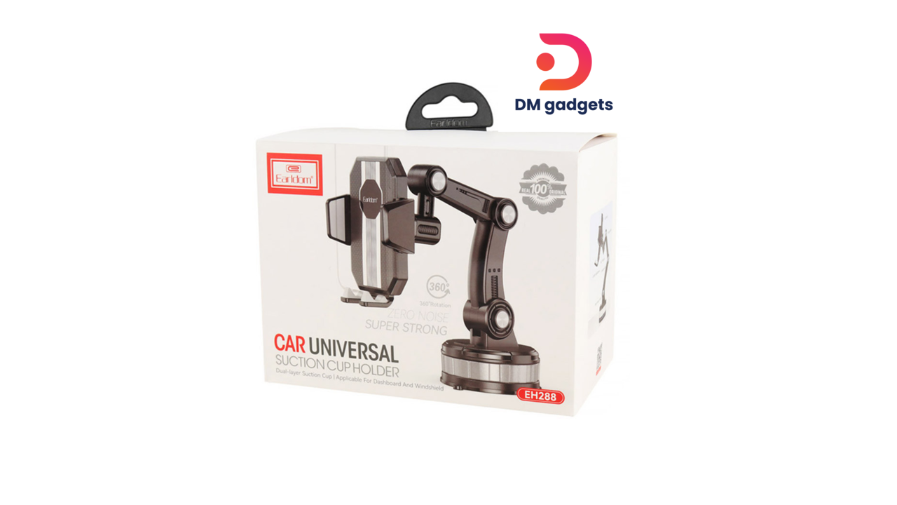 Earldom® ET-EH288 Adjustable Adhesive Car Phone Holder – Black