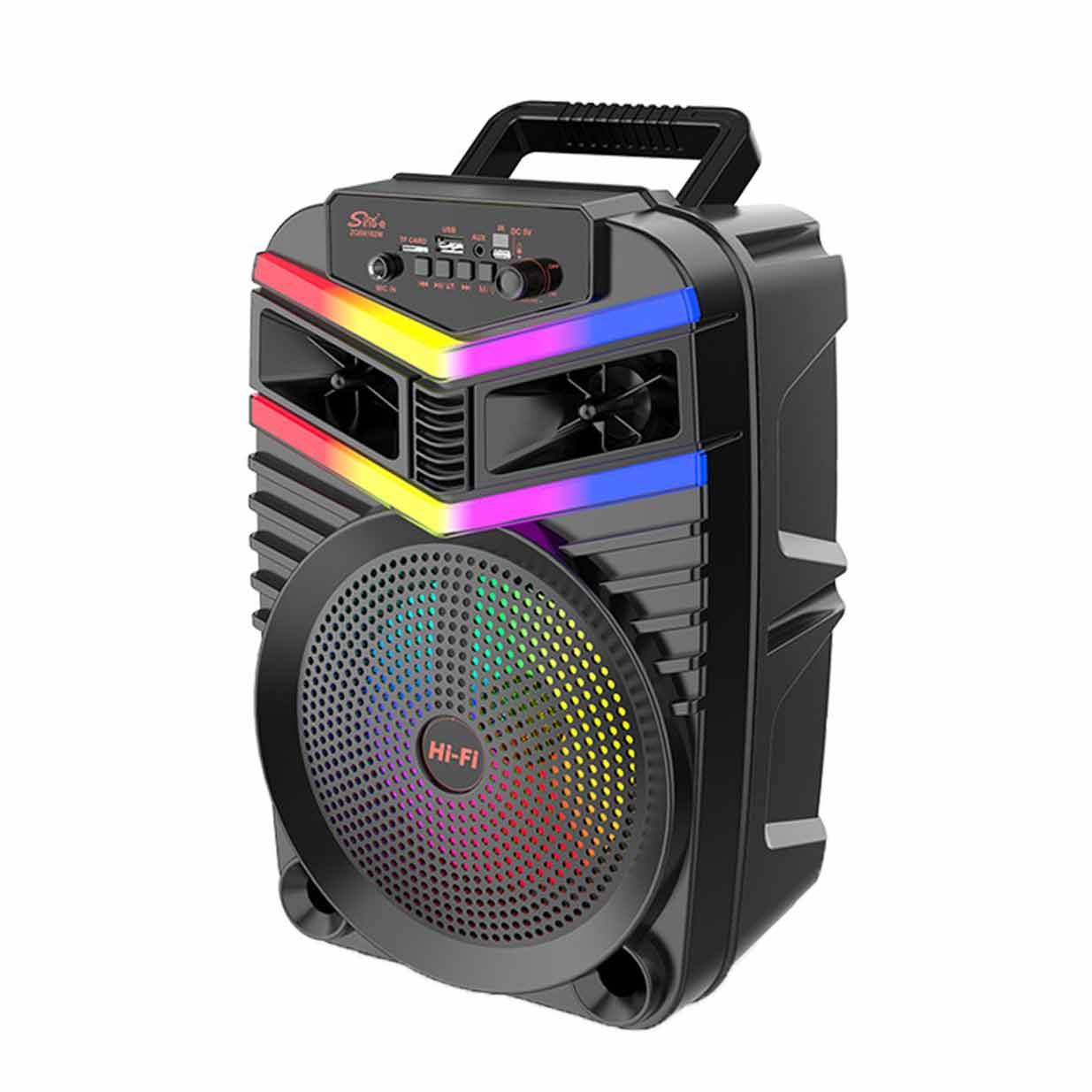 Sing-e ZQS8182W Portable Wireless Speaker – Deep Bass, RGB Light, Black
