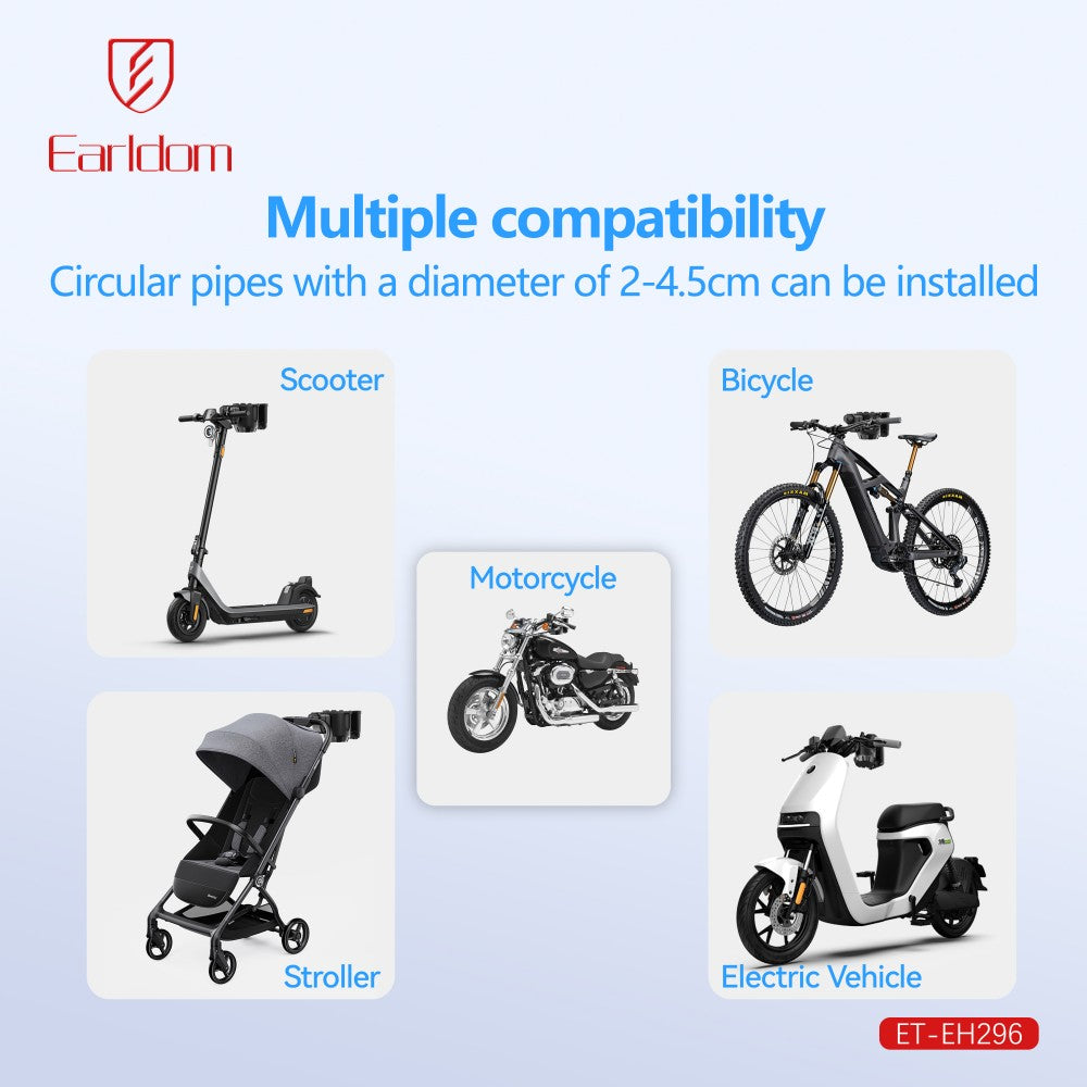 Earldom ET-EH296 Universal Cup Holder for Bicycle, Motorcycle & Scooter