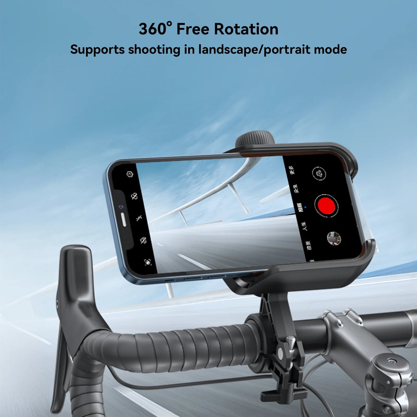 Joyroom JR-ZS431 Bike Phone Mount Holder – Universal Handlebar Clip, Black