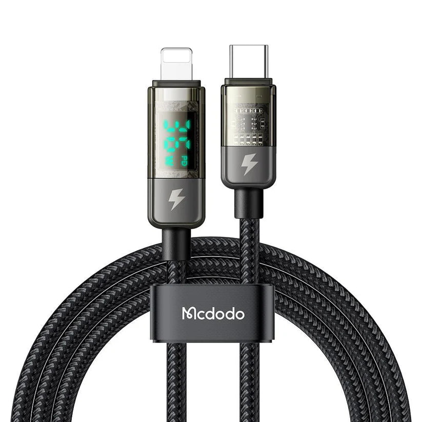 Mcdodo CA-3620 Pro USB-C to Lightning Transparent Cable – 1.2M, Auto Power-Off