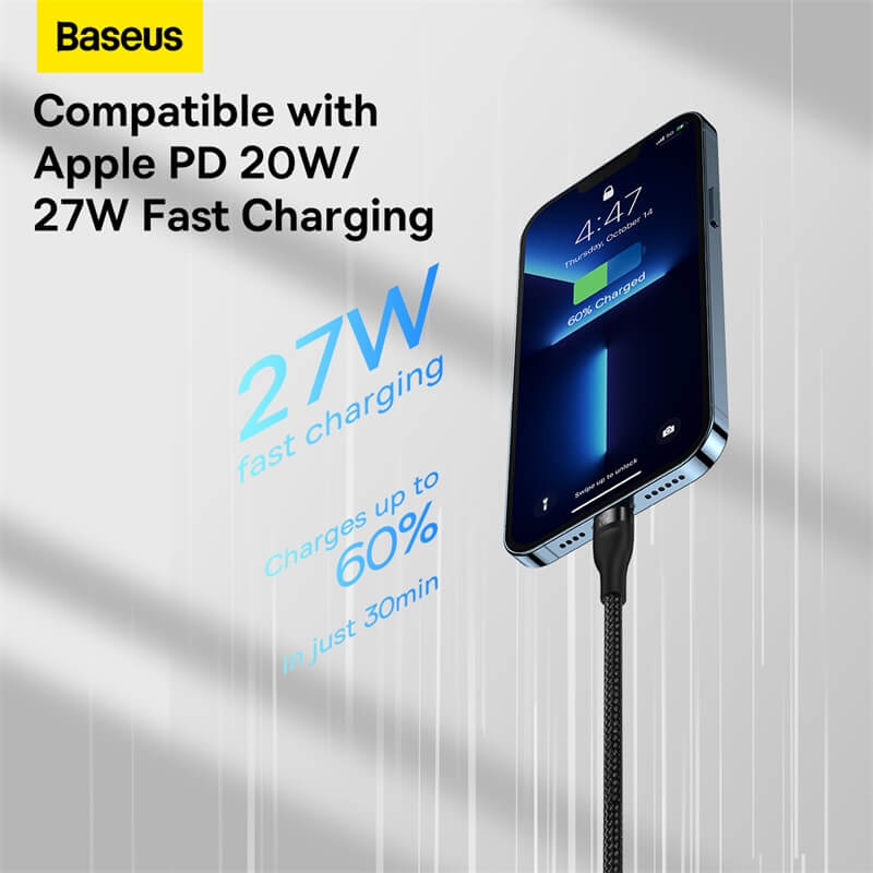 Baseus Flash Series Ⅱ One-For-Three Fast Charging Cable Type-C to M+L+C 100W - Saif Al Najmi Kw