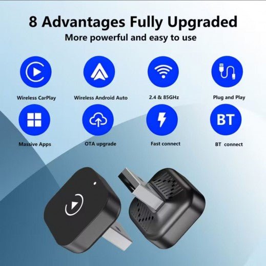 2 - in - 1 Wireless CarPlay & Android Auto Adapter - Saif Al Najmi KwcarplaySaif Al Najmi KwSaif Al Najmi Kw2 - in - 1 Wireless CarPlay & Android Auto Adapter