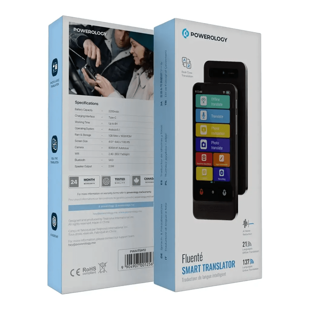 2200mAh Powerology Smart Translator - Black - Saif Al Najmi KwSmart TranslatorPowerologySaif Al Najmi Kw2200mAh Powerology Smart Translator - Black