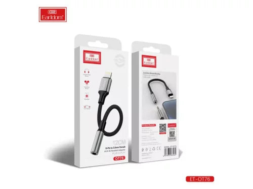 Earldom Lightning to 3.5mm Adapter (Black)- ot76 - Saif Al Najmi Kw