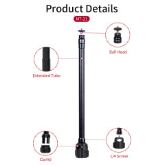Jmary MT-21 Tripod Stand with Bluetooth Remote Control - Adjustable & Portable - Saif Al Najmi Kw