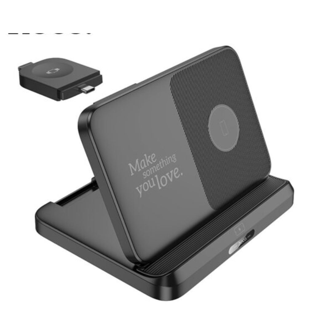 Hoco CQ7 wireless charging desktop stand 15W output,charging for phone, headset and smartwatch