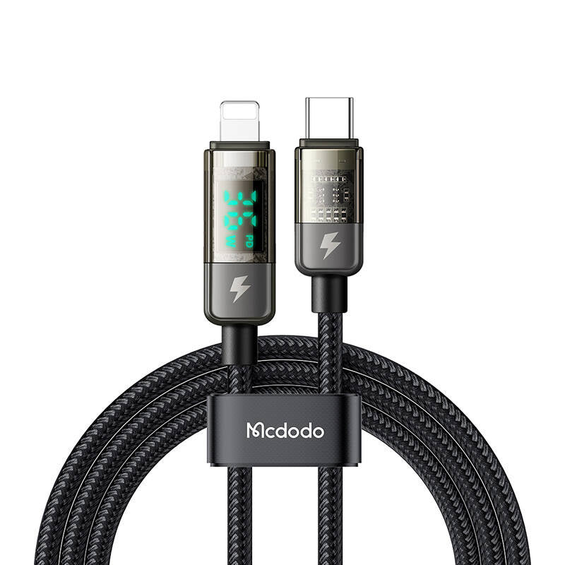 Mcdodo CA-3600 USB-C to Lightning Cable – 36W, 1.2M, Auto Power-Off (Black)