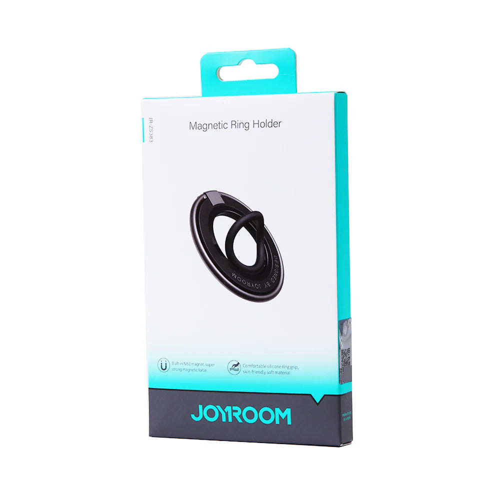 Joyroom JR-ZS383 Magnetic Phone Ring Holder – 360° Stand, Black