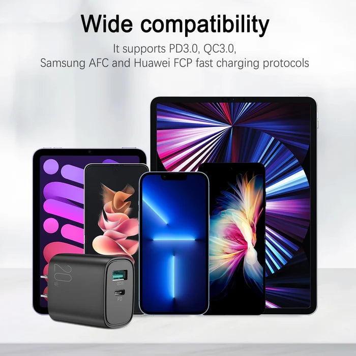 L-QP2011 20W Dual-Port (QC3.0+PD) Fast Charger - Saif Al Najmi Kw