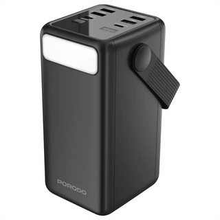 50,000mAh Power Bank Porodo Lara with Integrated Cables & Flashlight - Black - Saif Al Najmi KwPOWER STATIONPorodoSaif Al Najmi Kw50,000mAh Power Bank Porodo Lara with Integrated Cables & Flashlight - Black