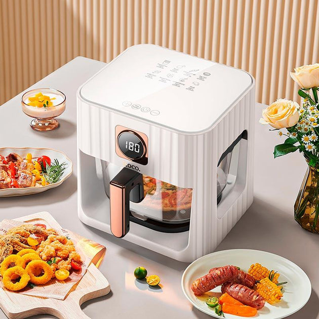 HOCO HE22 4.5L Borosilicate Glass Air Fryer - Healthy Cooking Made Easy - Saif Al Najmi Kw