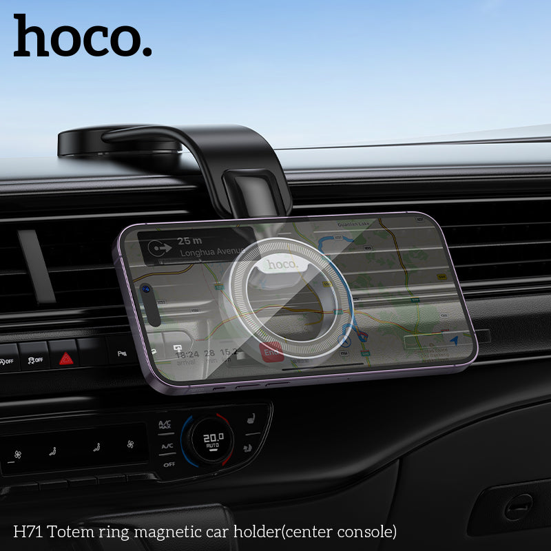 Hoco H71 Totem Ring Magnetic Car Holder – Center Console Mount