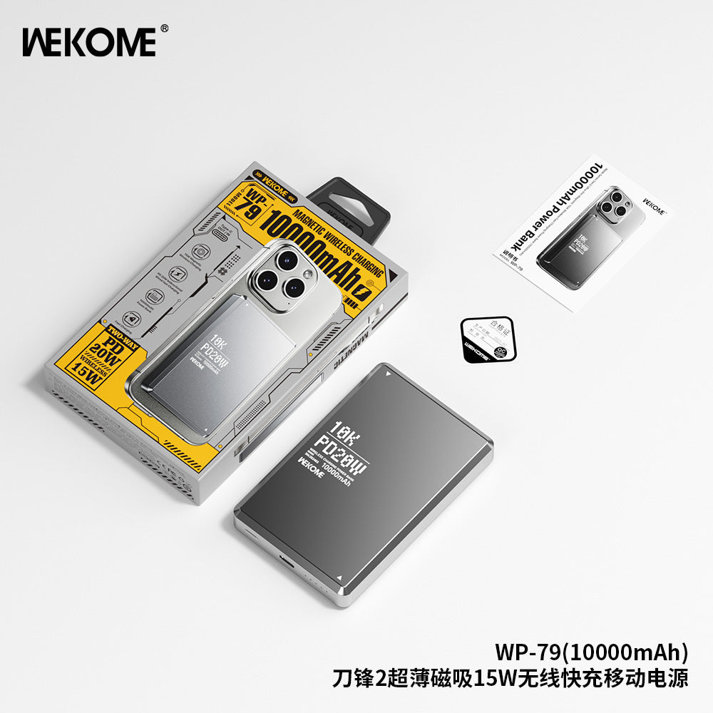 WEKOME WP-79 10000mAh Power Bank - Fast Wireless Charging Portable Power Bank - Saif Al Najmi Kw