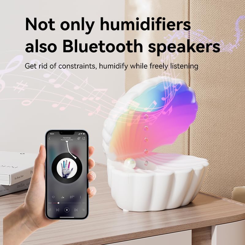 Anti Gravity Humidifier 550ML with 7 Colors Mood Light & Ultrasonic Diffuser for Bedroom Desk - Saif Al Najmi Kw