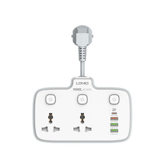 2 AC Outlets Portable Electrical Extension Socket SC2413 - Saif Al Najmi Kw