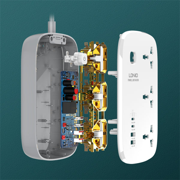 3 AC Outlets 4 USB Power Strip SC3416 - Saif Al Najmi Kw