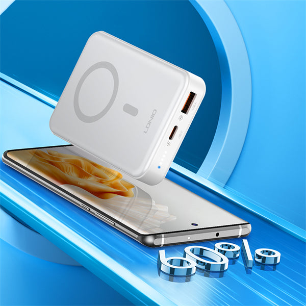 LDNIO PQ16 10000mAh Magnetic Wireless Power Bank – Fast Charging MagSafe Compatible - Saif Al Najmi Kw