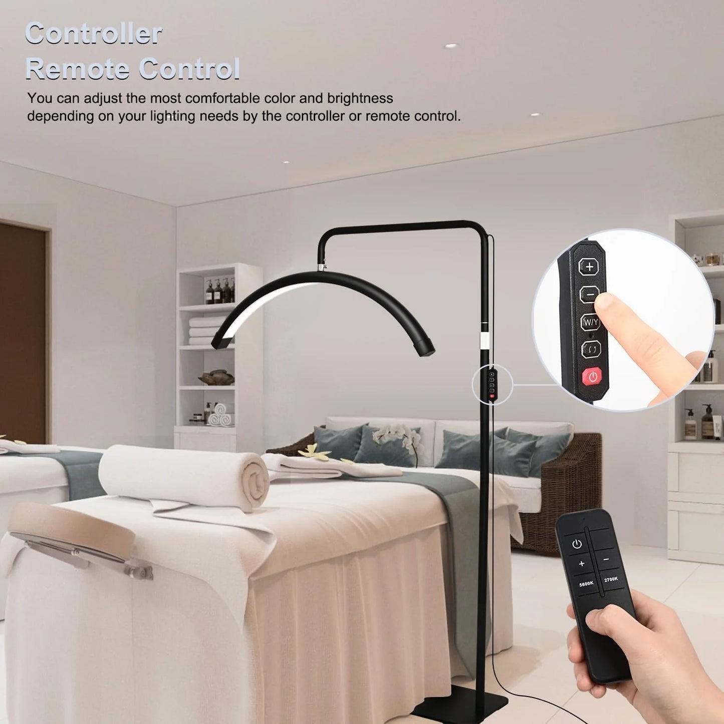 Vertical LED Moon Light HD-M6X – Dimmable, 360° Rotatable, Height Adjustable