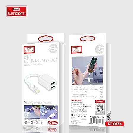 Earldom et-ot54 2 * 1 lightning adapter - white - Saif Al Najmi Kw