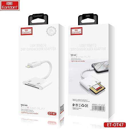 Earldom Lightning to 2-in-1 Card Reader Adapter- ot47 - Saif Al Najmi Kw