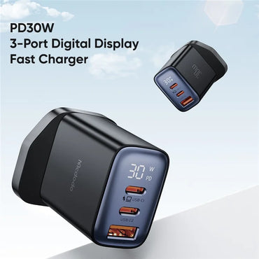 Mcdodo CH-2170 30W 3-Port Digital Display Fast Charger - Saif Al Najmi Kw