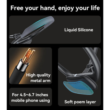 C291 Liquid Silicone Magnetic Necklace Phone Holder – Soft Poem Layer Comfort Strap