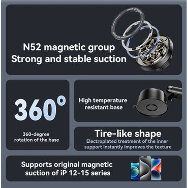 Yesido C266 360° Rotation Car Dashboard Magnetic Phone Holder – Ring-Shaped N52 Magnet Mount