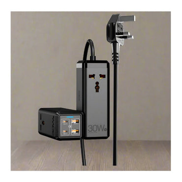 MOXOM MX-ST19 PD 30W 6 IN 1 2M UNIVERSAL SOCKET FAST CHARGER - Saif Al Najmi Kw