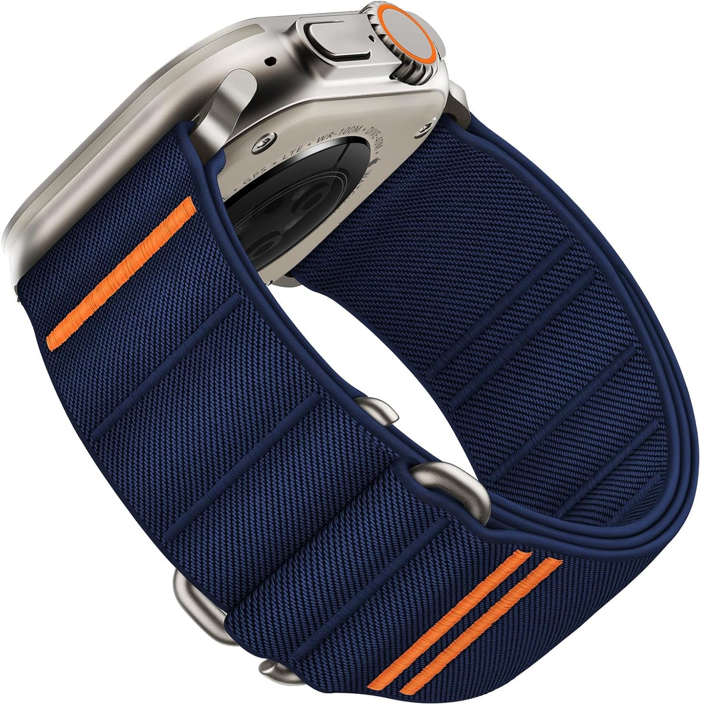 Suitisbest Stretchy Nylon Sport Loop Strap for Apple Watch – S-Hook Band (All Sizes & Series) "B" Quality