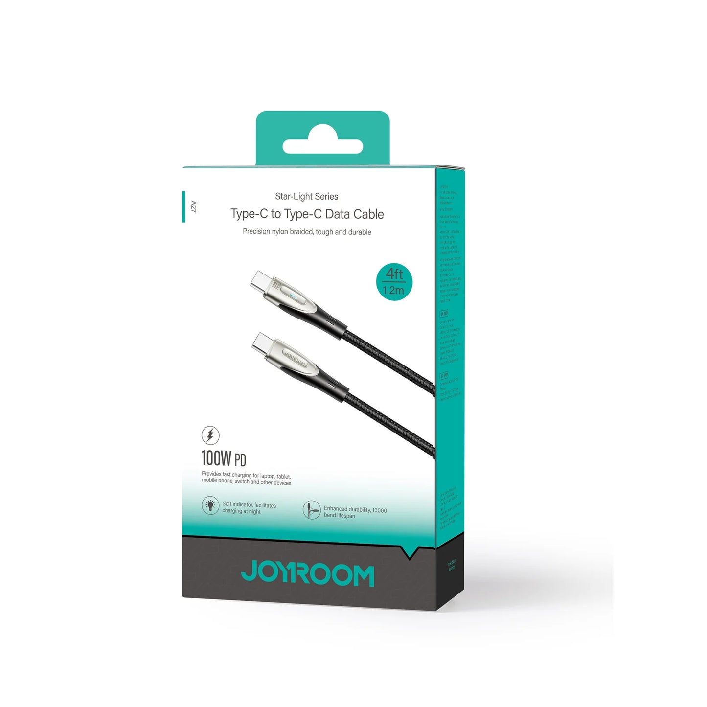 SA27-CC5/SA27-CL3 Fast Charging Cable – Type-C to Type-C / Type-C to Lightning, 1.2M, Black