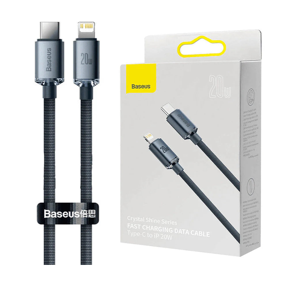 Baseus Crystal Shine TYPE-C to Lightning Cable – 20W PD Fast Charging - Saif Al Najmi Kw