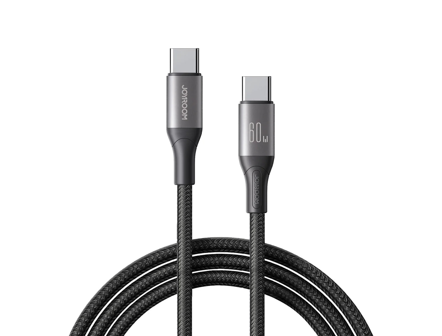 S-A28 Flash Series 60W Fast Charging Data Cable (Type-C to Type-C) – 2M, Black