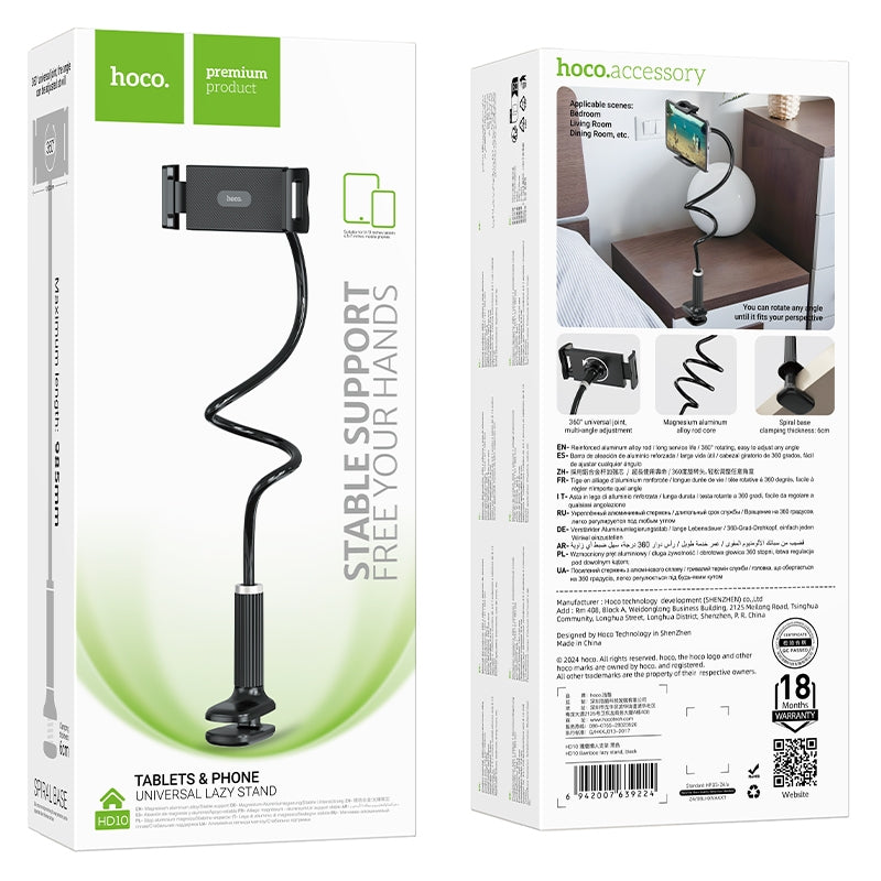 Hoco HD10 Universal Lazy Stand – Adjustable Holder for Phones & Tablets - Saif Al Najmi Kw