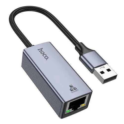 Hoco UA37 USB-A to RJ45 Ethernet Adapter – 1000Mbps High-Speed LAN Converter - Saif Al Najmi Kw