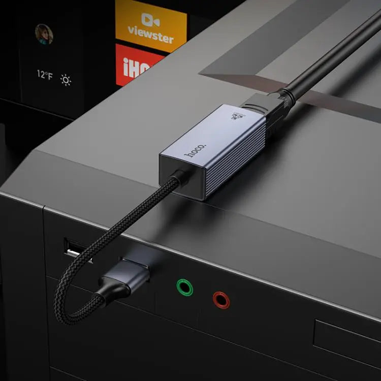 Hoco UA37 USB-A to RJ45 Ethernet Adapter – 1000Mbps High-Speed LAN Converter - Saif Al Najmi Kw