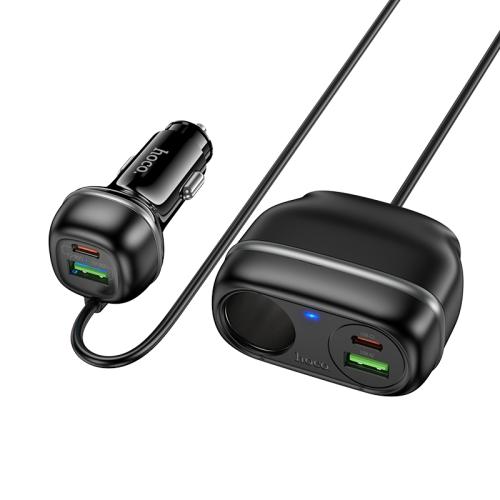 HOCO Z59A Dual PD30W + Dual QC3.0 Car Charger – 4-Port Cigarette Lighter Power Adapter