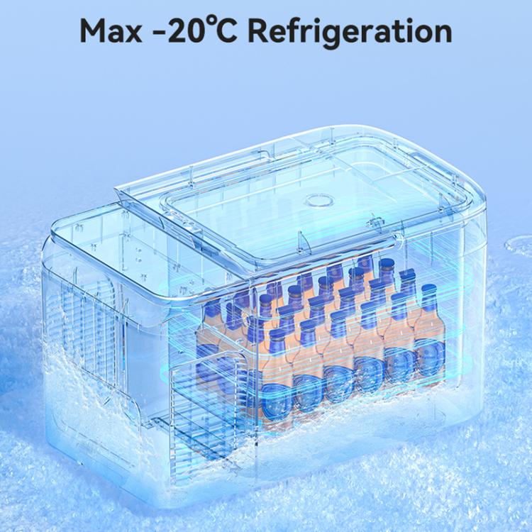 Yesido VC09 28L Portable Car Refrigerator – Dual-Zone Cooling & Heating (Brown)