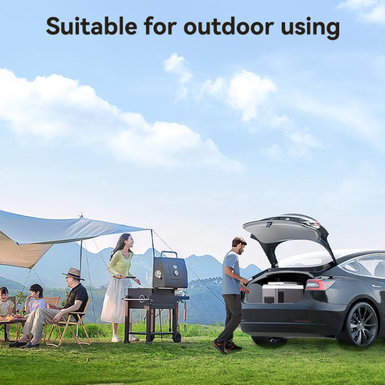 Yesido VC09 28L Portable Car Refrigerator – Dual-Zone Cooling & Heating (Brown)