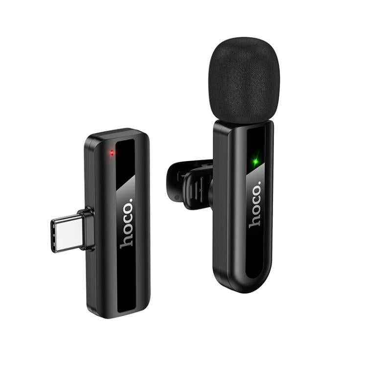 Hoco L20 Fair USB-C / Type-C Lavalier Wireless Microphone – Black