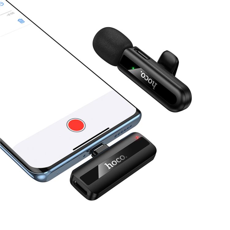 Hoco L20 Fair USB-C / Type-C Lavalier Wireless Microphone – Black