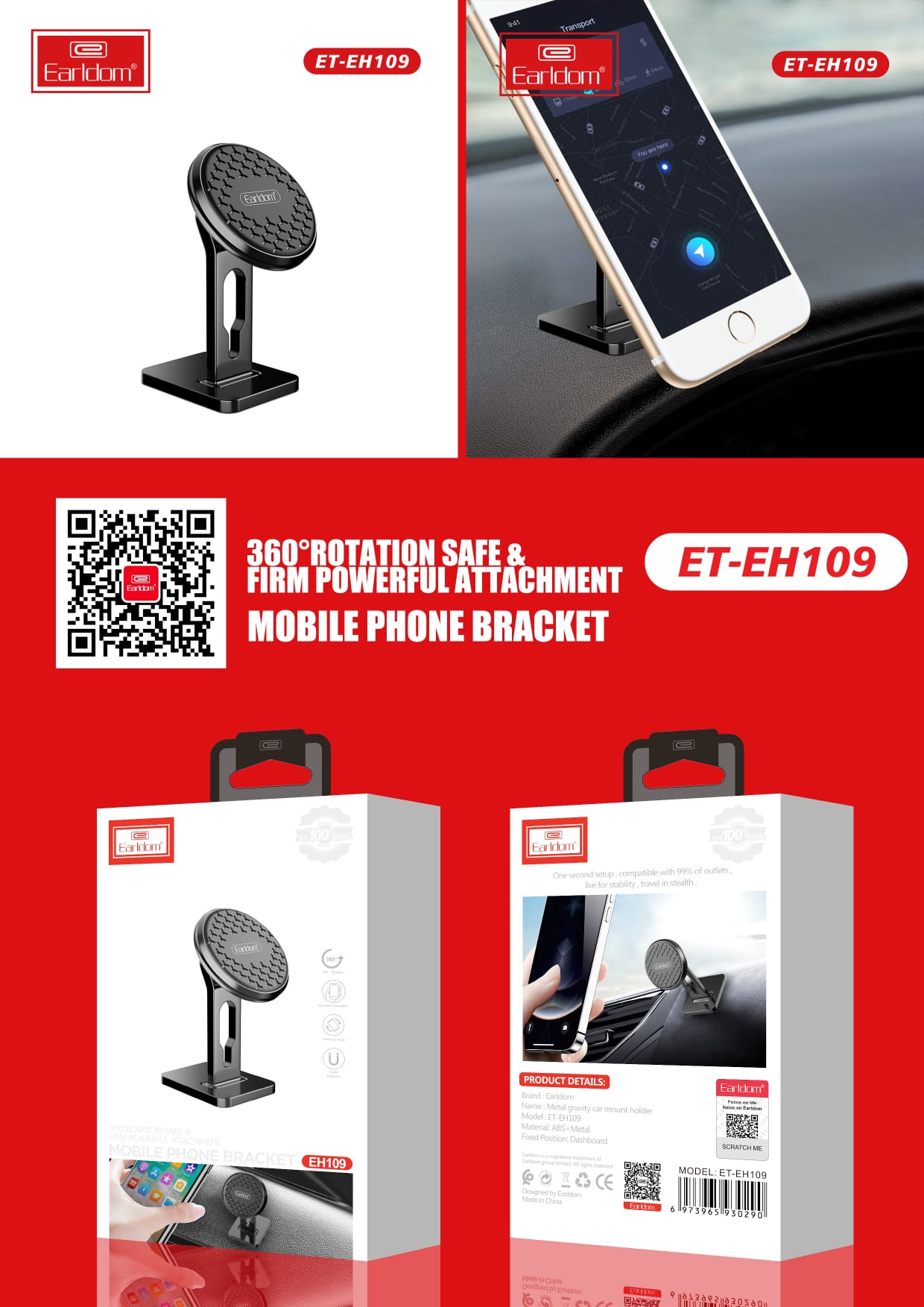 Earldom® EH109 Mobile Phone Bracket – Universal Desk Stand