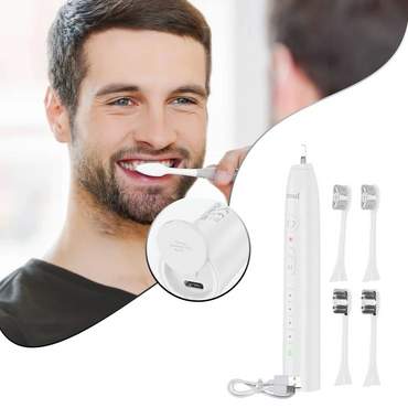 Hoco HP60 Rechargeable Electric Toothbrush – 4 Replacement Heads Included