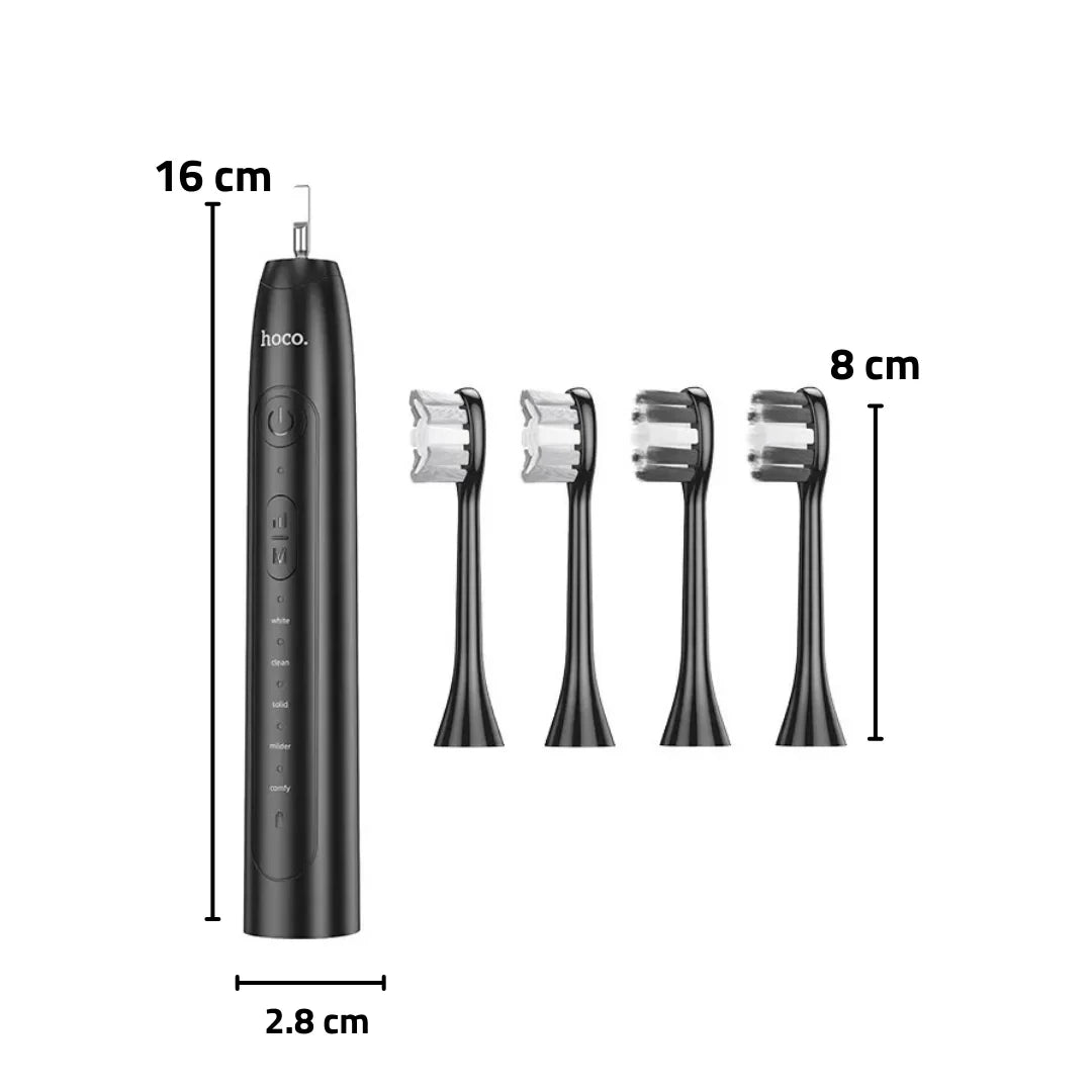 Hoco HP60 Rechargeable Electric Toothbrush – 4 Replacement Heads Included