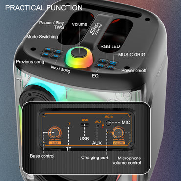 SING E ZQS6169 Wireless Trolley Speaker – Super Loud Karaoke & BT Audio