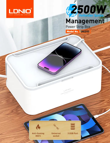 Ldnio SN5310 Storage Box Outlet Extension Wireless - Saif Al Najmi Kw