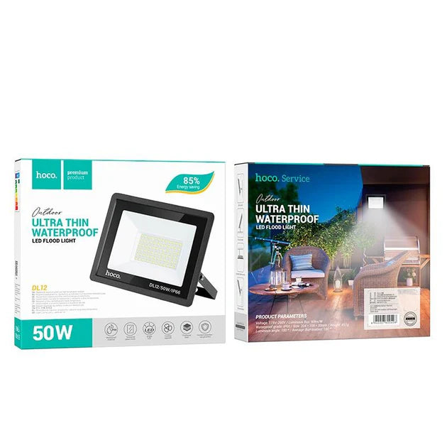 HOCO DL12 Ultra Thin Outdoor LED Flood Light – Waterproof & Energy Efficient