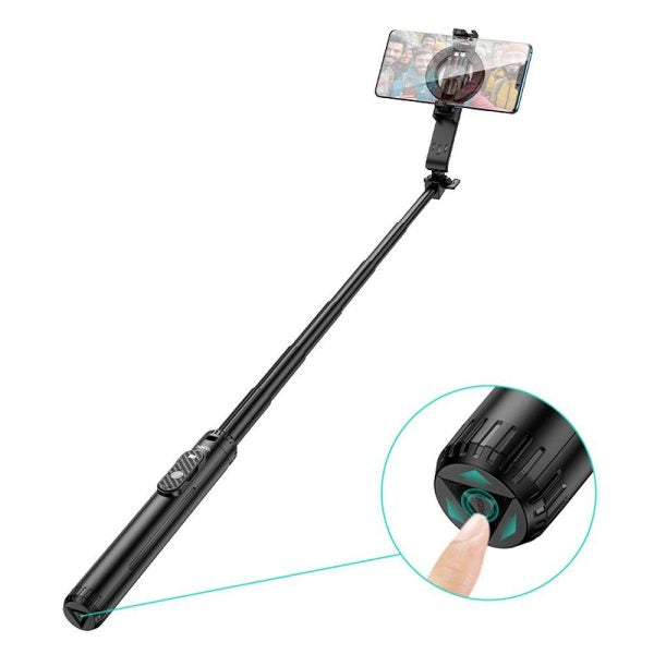 Hoco K25 Magnetic Selfie Stick with Wireless Remote Control Tripod – Black